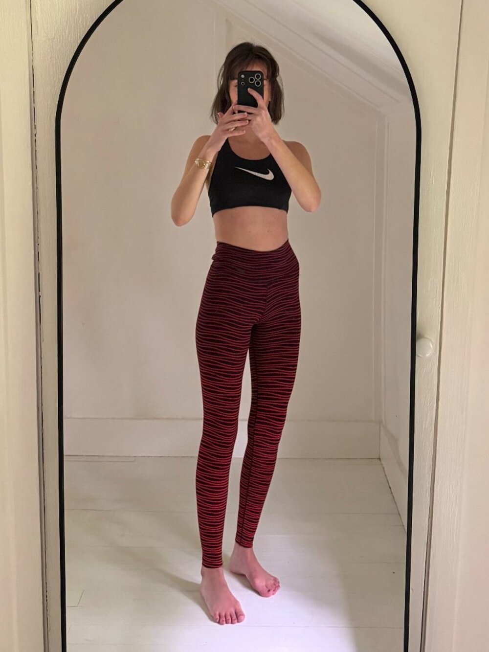 Nike Legendary Engineered Swell Printed Training Tights in Night Maroon XS $115